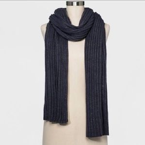 NWT Women Ribbed Knit Scarf A New Day Gray Fleck